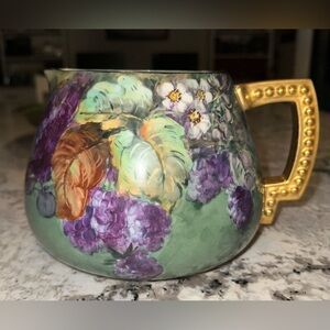 Antique Hand Painted Lemonade/ Cider Pitcher Please